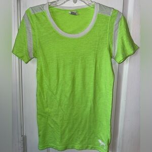 Victoria’s Secret pink like new  neon green short sleeve top